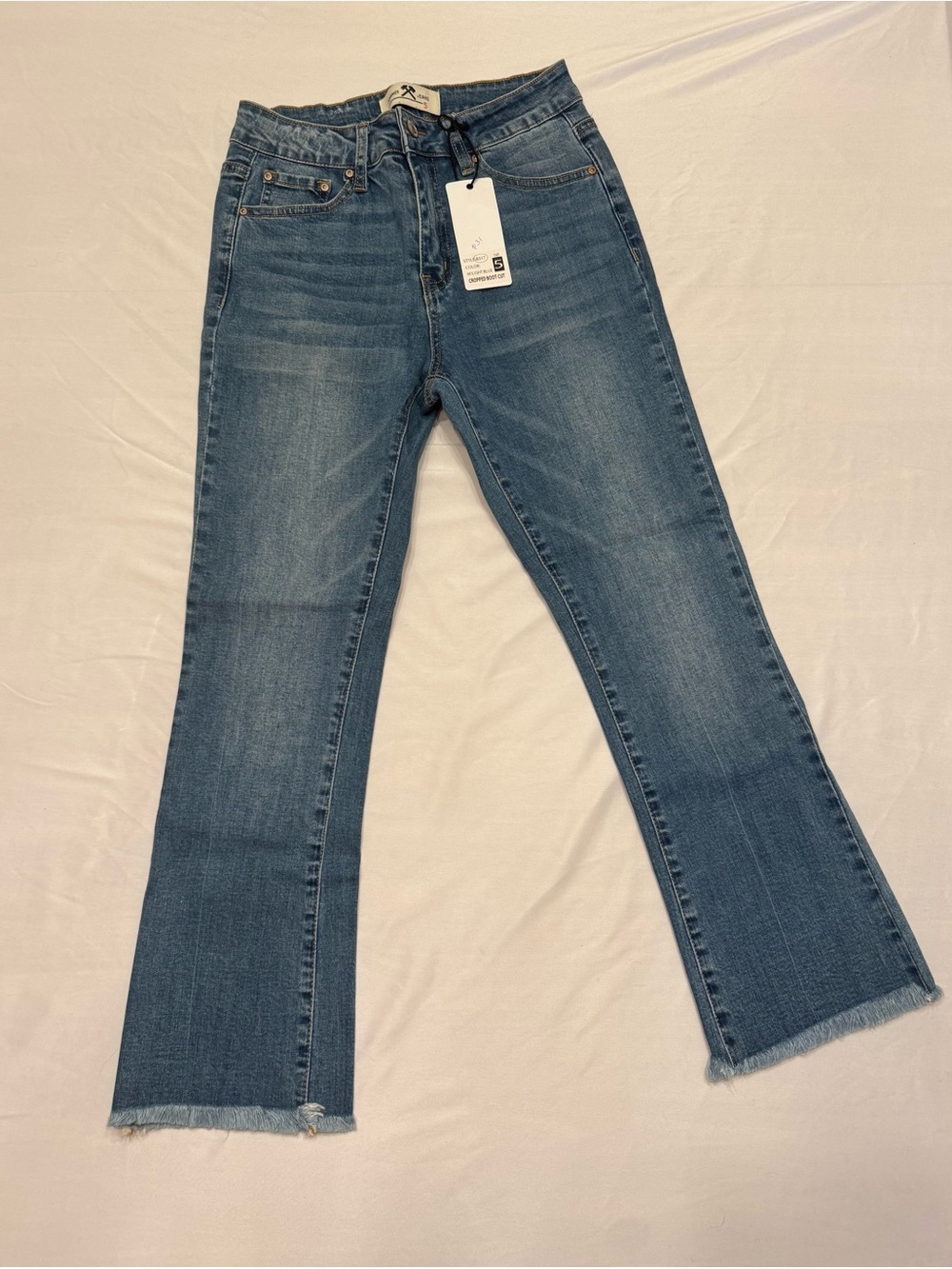 Hammer Jeans Mid-Rise Blue Boot Cut Jeans with Raw Hem Women’s